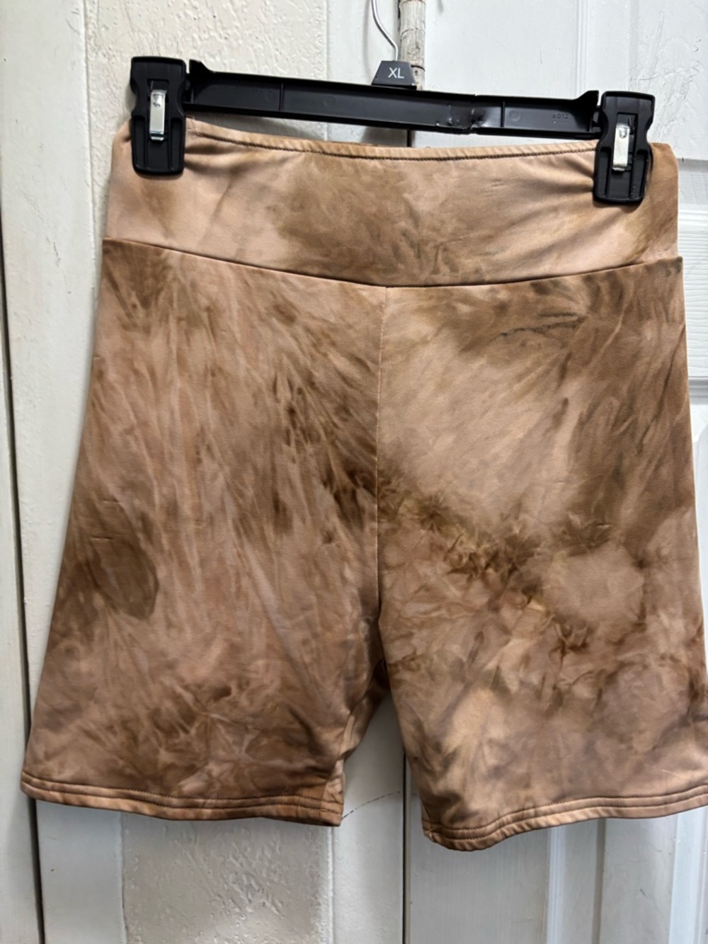 12th Tribe Tie-Dye High-Waist Women’s Shorts in Brown